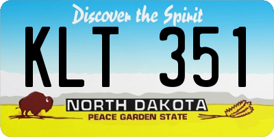 ND license plate KLT351