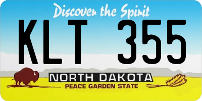ND license plate KLT355