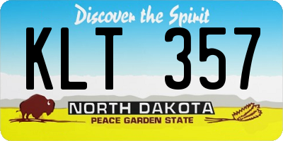 ND license plate KLT357