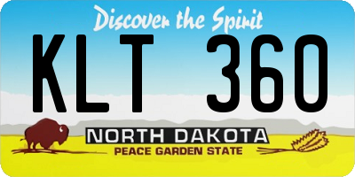 ND license plate KLT360