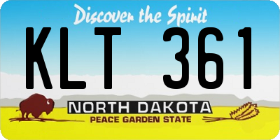 ND license plate KLT361