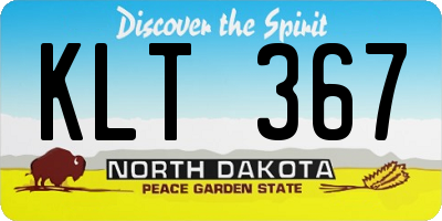 ND license plate KLT367