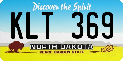 ND license plate KLT369