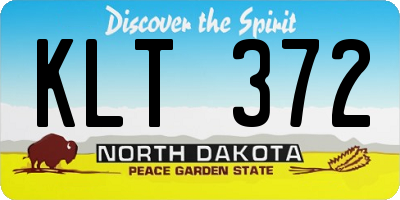 ND license plate KLT372