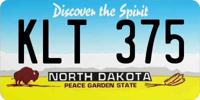ND license plate KLT375