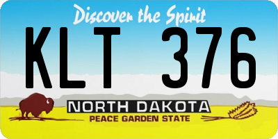 ND license plate KLT376