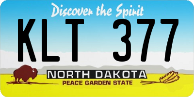 ND license plate KLT377