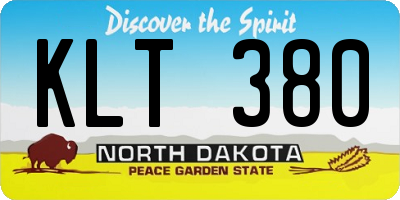 ND license plate KLT380