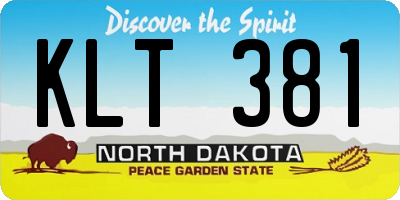 ND license plate KLT381