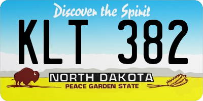 ND license plate KLT382