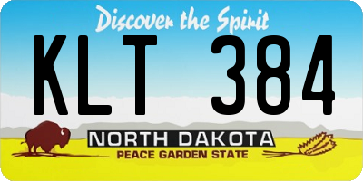 ND license plate KLT384
