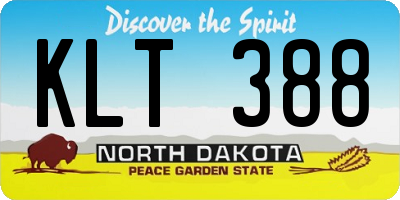ND license plate KLT388