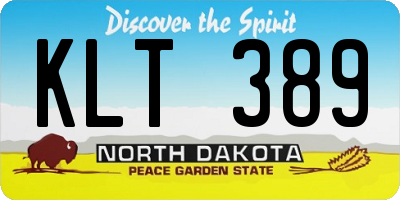 ND license plate KLT389