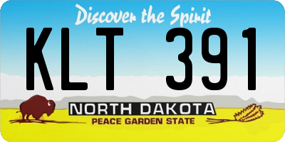 ND license plate KLT391