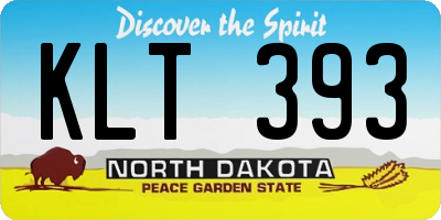 ND license plate KLT393