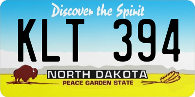ND license plate KLT394