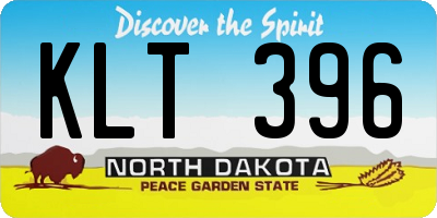 ND license plate KLT396