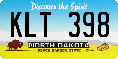 ND license plate KLT398