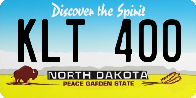 ND license plate KLT400