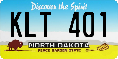 ND license plate KLT401