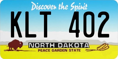 ND license plate KLT402