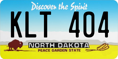 ND license plate KLT404