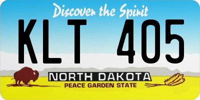 ND license plate KLT405
