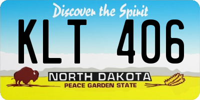 ND license plate KLT406