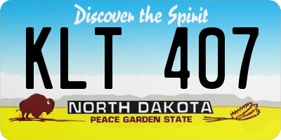 ND license plate KLT407