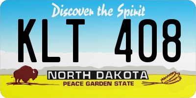 ND license plate KLT408
