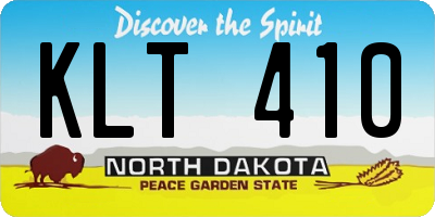 ND license plate KLT410