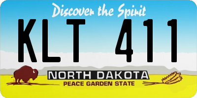 ND license plate KLT411