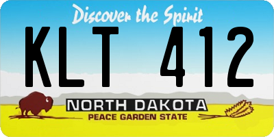 ND license plate KLT412