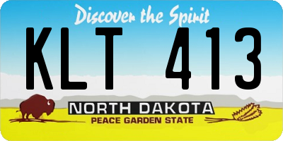 ND license plate KLT413
