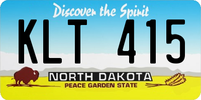 ND license plate KLT415