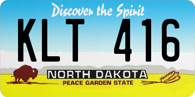 ND license plate KLT416
