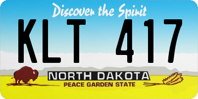 ND license plate KLT417