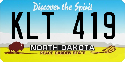 ND license plate KLT419