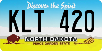 ND license plate KLT420