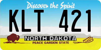 ND license plate KLT421