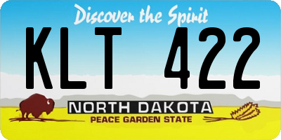 ND license plate KLT422