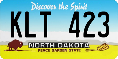 ND license plate KLT423