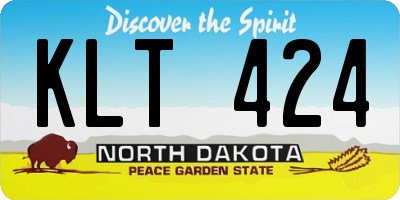 ND license plate KLT424