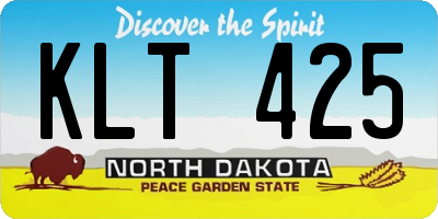 ND license plate KLT425