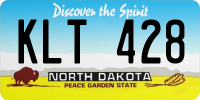 ND license plate KLT428