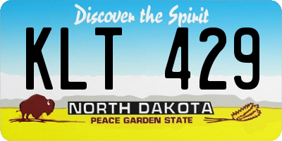 ND license plate KLT429
