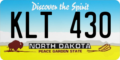 ND license plate KLT430
