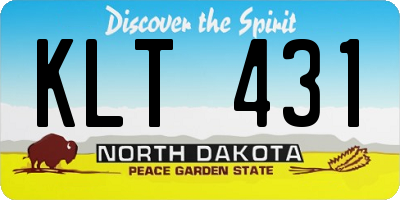 ND license plate KLT431