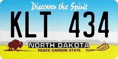 ND license plate KLT434