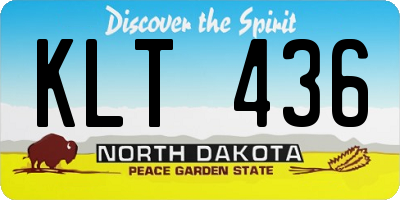 ND license plate KLT436